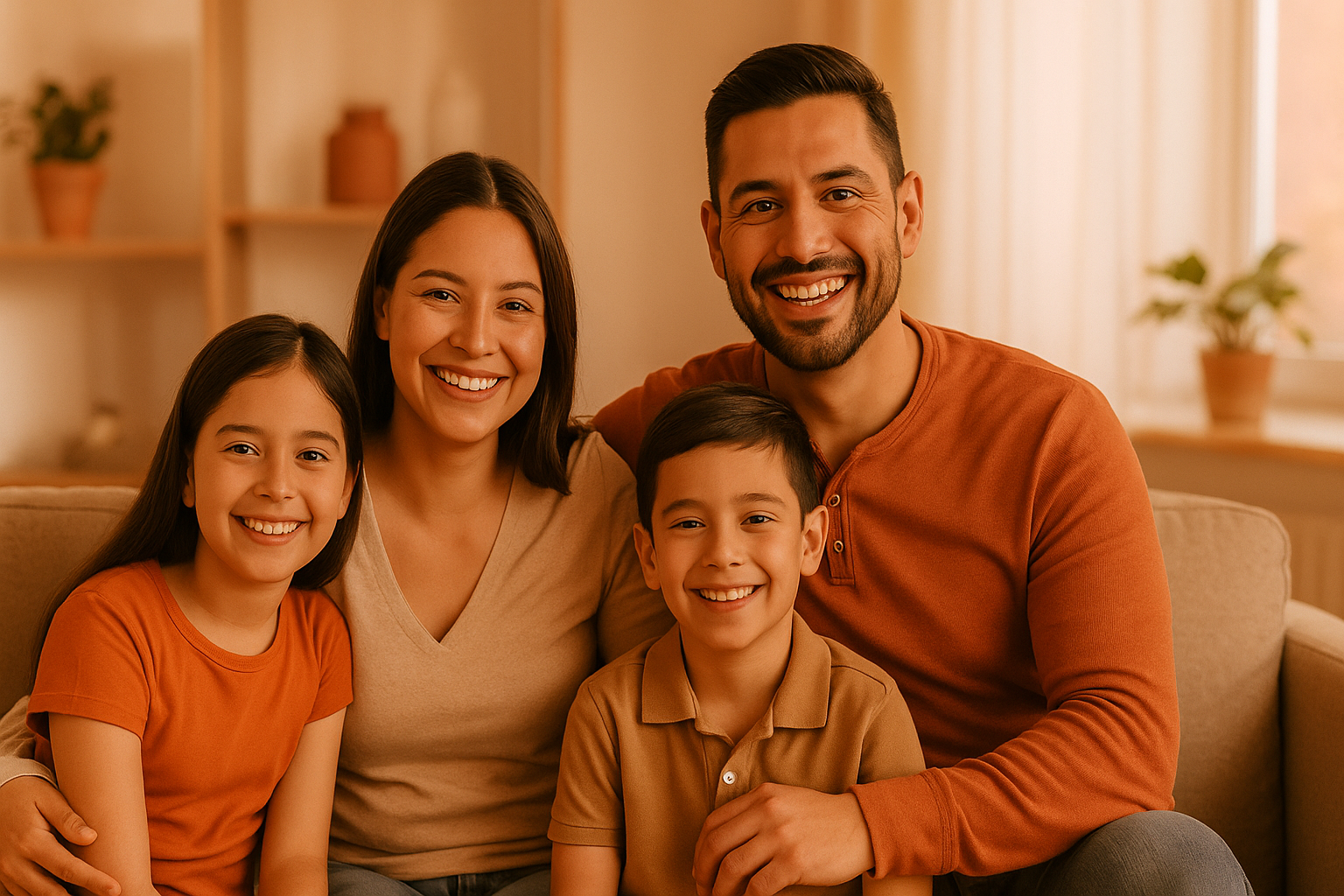 Familia que reconstruyó su casa